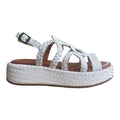 Vueva Sandalo Donna Intrecciato con Zeppa Bianco - WD511R04