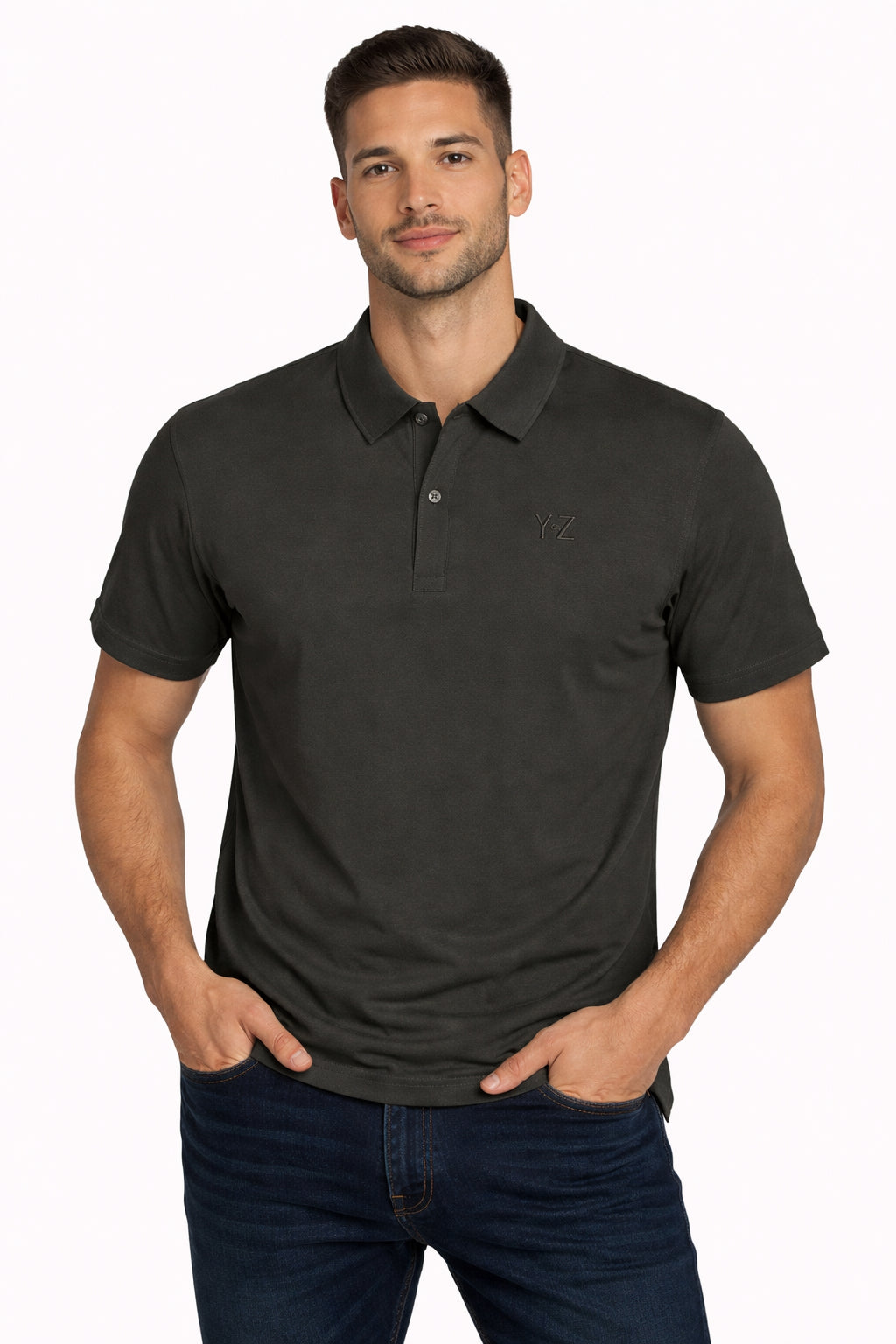 Yes Zee Polo Uomo Manica Corta T719 MH00 0979 Verde – Cotone 100%