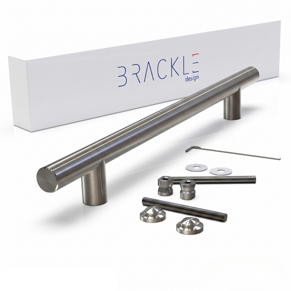 Maniglione Per Porta Mod.302 Dritto Tubolare In Acciaio Inox
