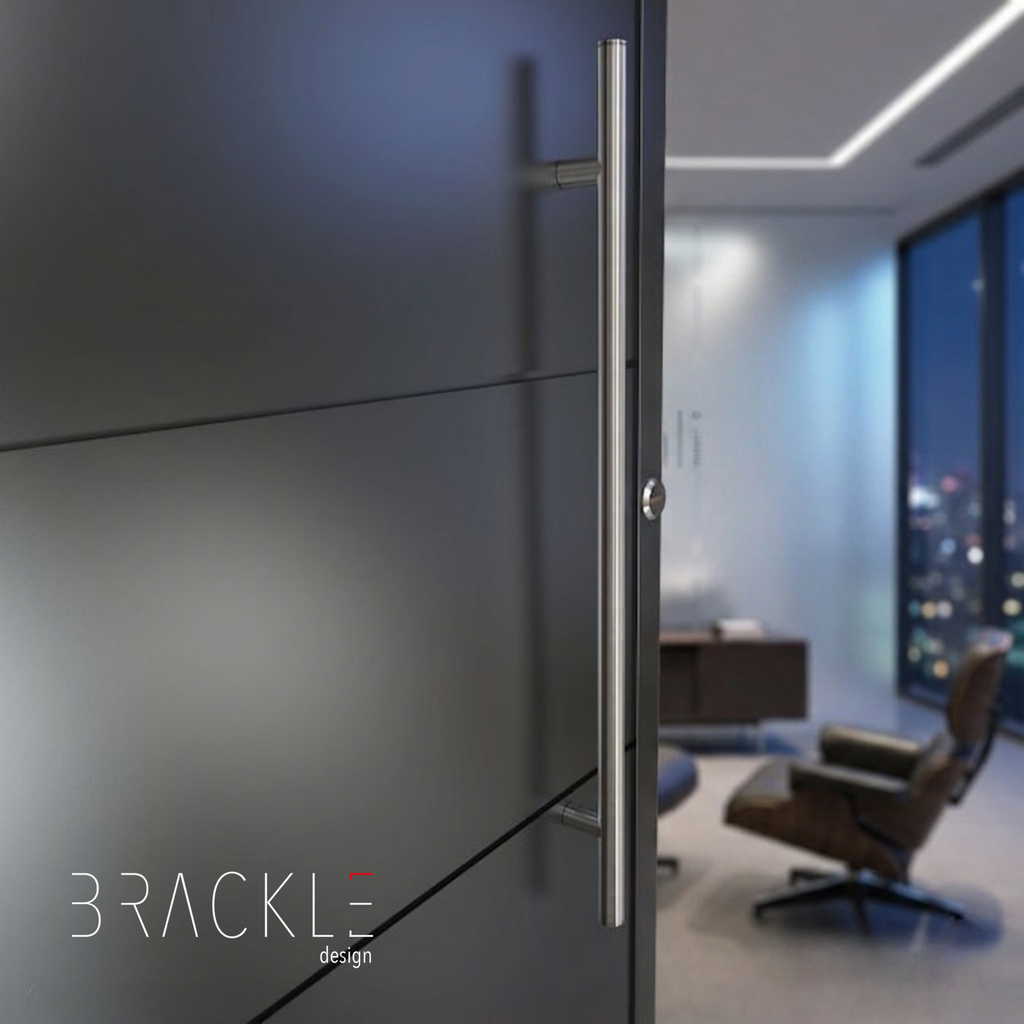 Maniglione Per Porta Mod.302 Dritto Tubolare In Acciaio Inox