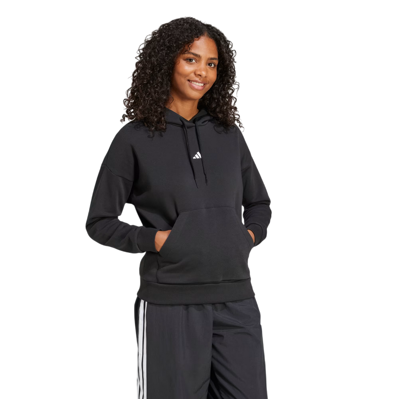 Adidas Felpa da donna cappuccio Essentials Small Logo Feel Cozy JN1861 nero