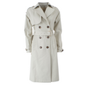Yes Zee Trench da donna doppiopetto con cintura O402 KZ00 ecru