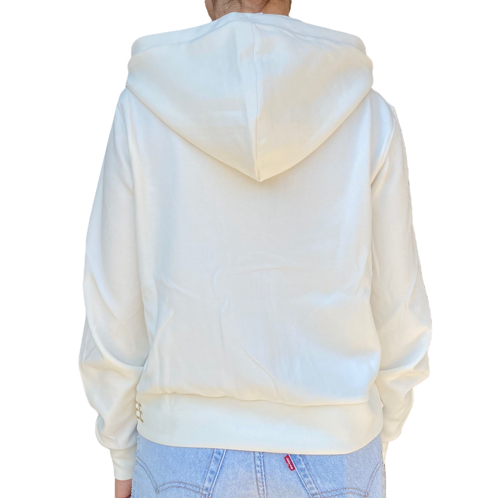 Yes Zee Felpa Donna Full zip In Punto Milano Cappuccio 1116 F001 0157 avorio