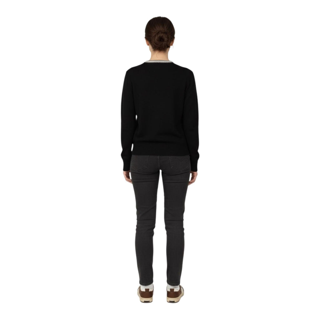 Yes Zee Cardigan Donna Bottone Gioiello M451/IF00 0801 Nero