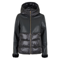 Yes Zee Piumino Corto con Cappuccio e Pelliccia Interna da Ragazza 3001 J018 0801 Nero – Calore Moderno, Stile Urban e Comfort Avvolgente