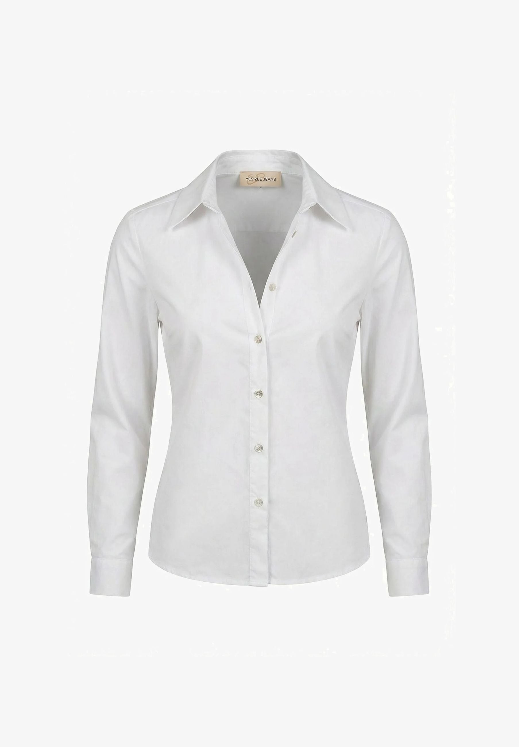 Yes Zee Camicia Donna Manica Lunga Bianca - C407 ED00 0107