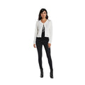 Yes Zee Maglia Corta Donna Allaccio Coulisse M446/BR00 Gesso