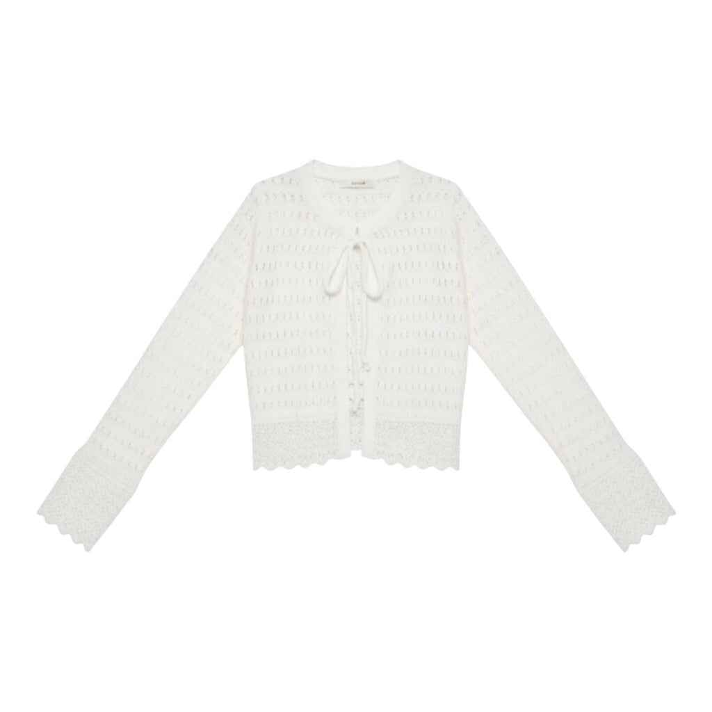 Yes Zee Maglia Corta Donna Allaccio Coulisse M446/BR00 Gesso