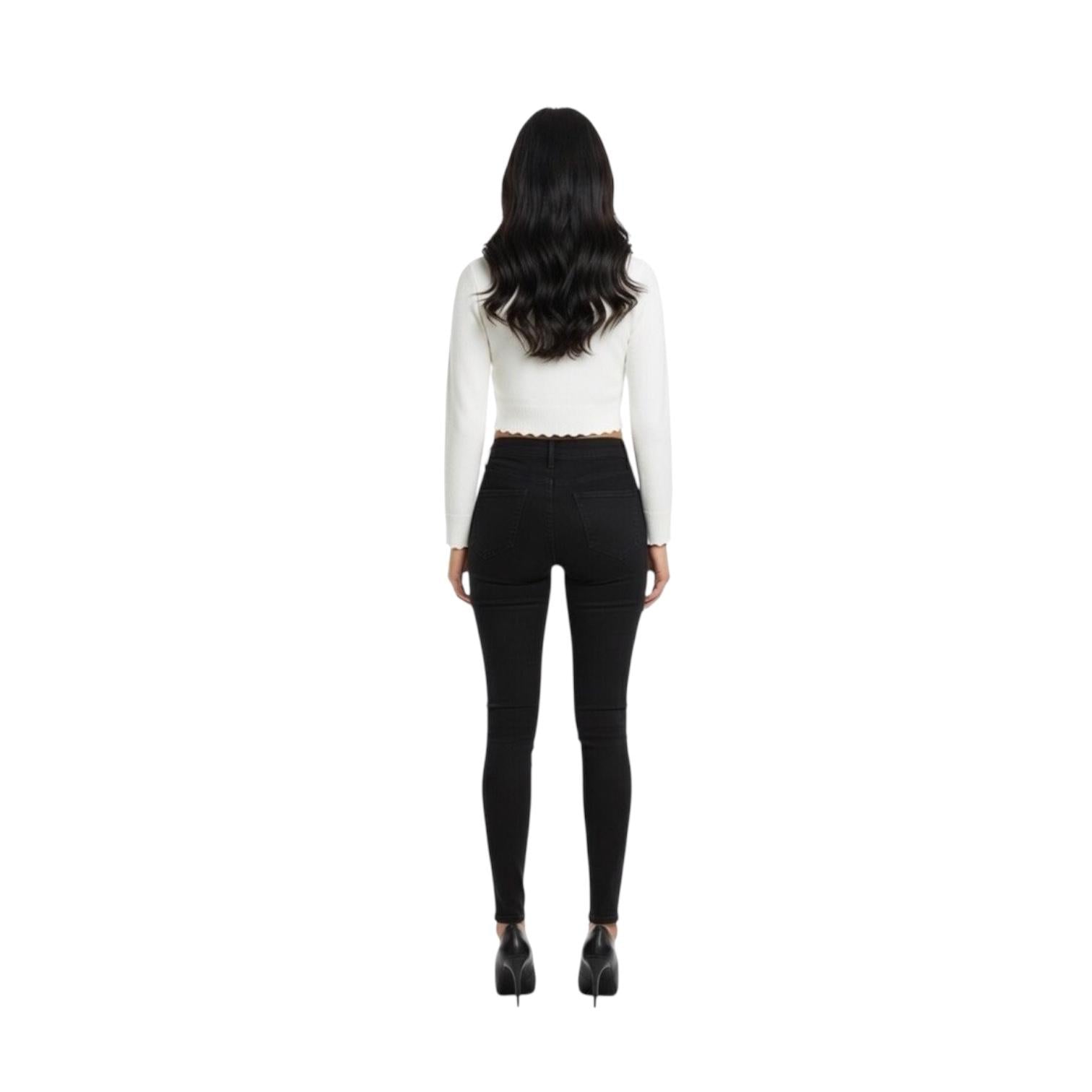 Yes Zee Maglia Corta Donna Allaccio Coulisse M446/BR00 Gesso