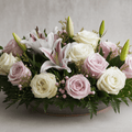 ETERNO INCANTO – Ciotola Funebre con Lilium e Rose