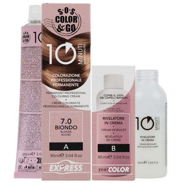 ALAMA SOS COLOR & GO TINTA CAPELLI 10 MINUTI BIONDO 7.0