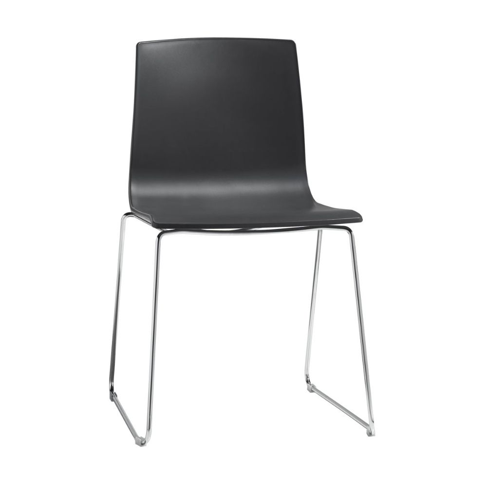 Sedia Scab Alice 2677 - Telaio a Slitta Impilabile Design Moderno