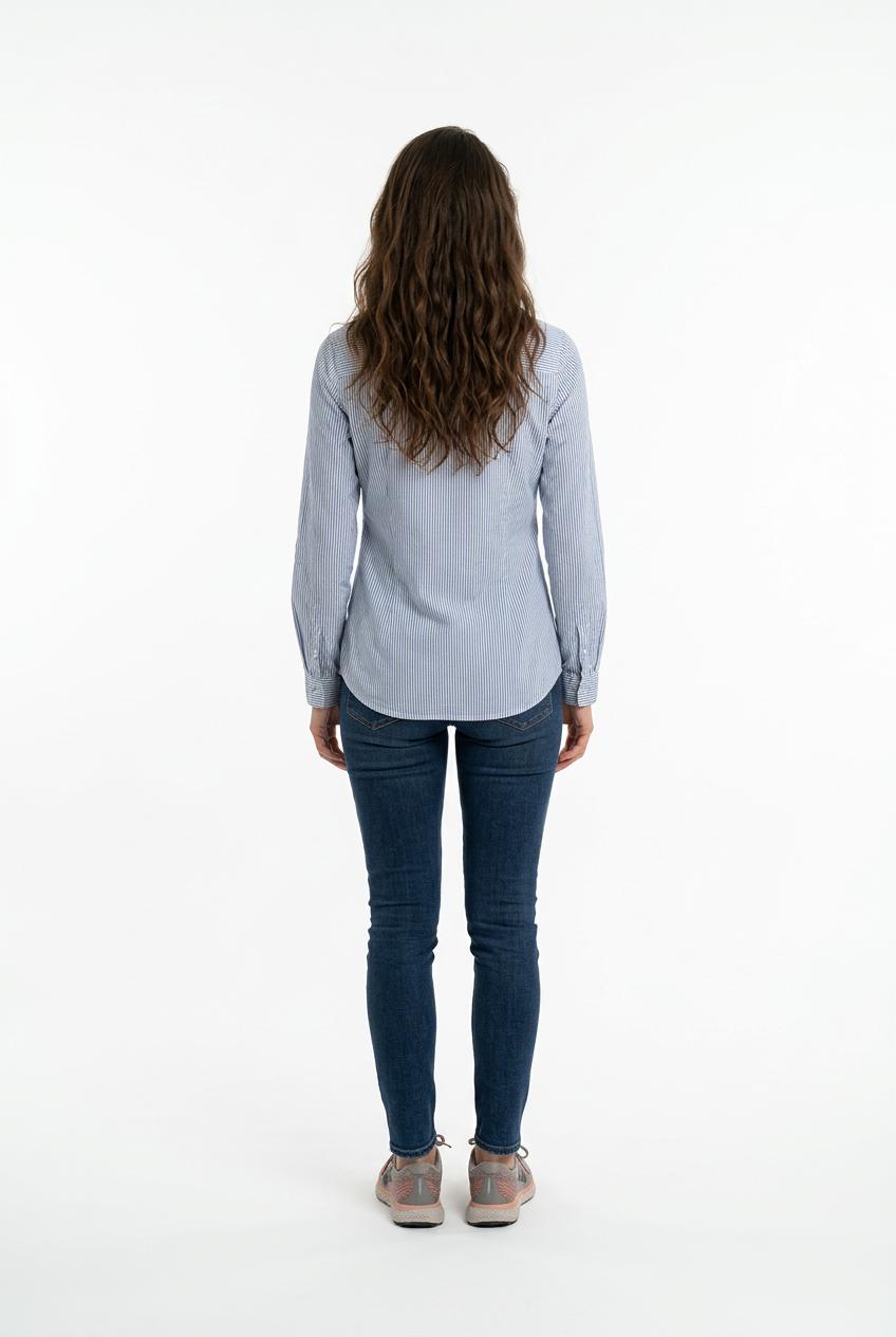 b.young camicia a righe donna Garance 20818868 celeste