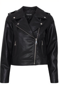 b.young Acomy Biker 20812640 Chiodo Ecopelle Donna Nero