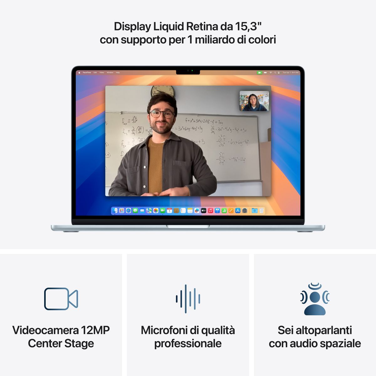 15-inch MacBook Air: Apple M4 chip with 10-core CPU and 10-core GPU, 16GB, 256GB SSD - Sky Blue [MC7A4T/A]