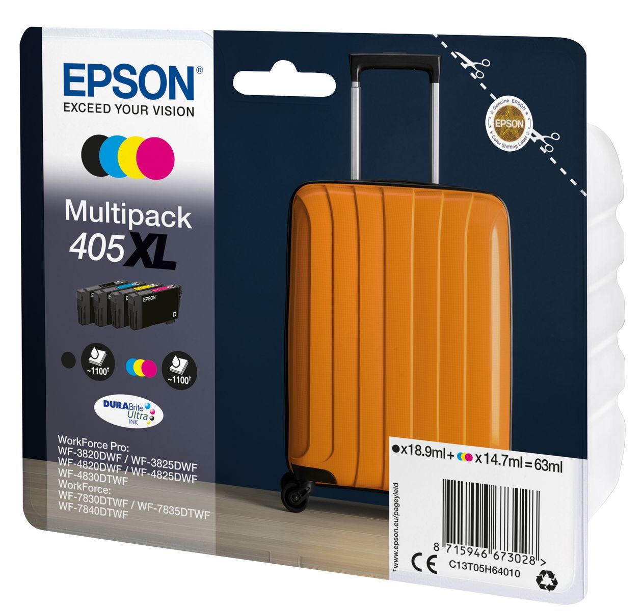 Epson Multipack 4-colours 405XL DURABrite Ultra Ink [C13T05H64010]