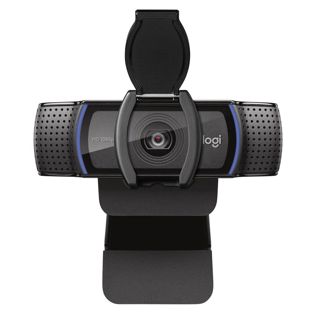 Logitech C920S HD Pro Webcam, Videochiamata Full HD 1080p/30fps, Audio Stereo Chiaro, Correzione Luce HD, Privacy Shutter, Per Skype, Zoom, FaceTime, Hangouts, PC/Mac/Laptop/Tablet/XBox, Nero [960-001252]