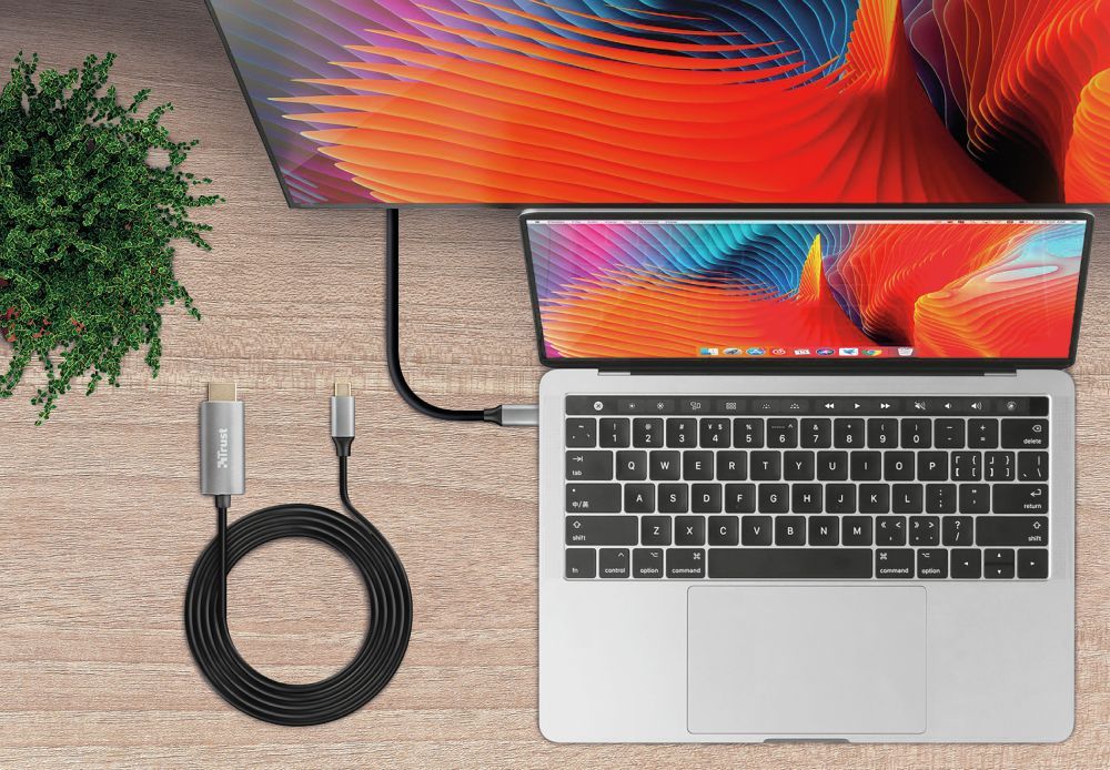 Trust Calyx adattatore grafico USB Nero, Metallico [23332]