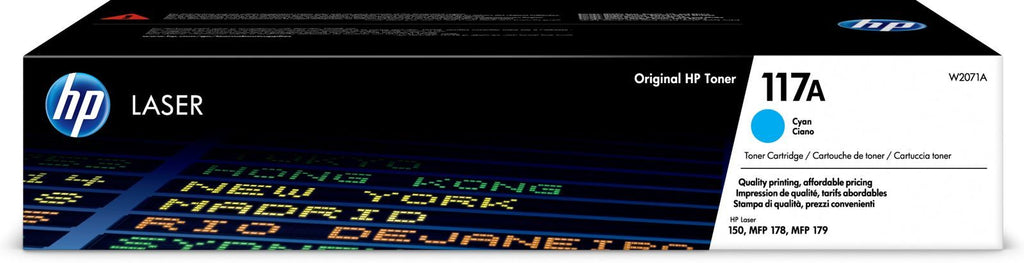 HP Cartuccia toner ciano per stampante laser originale 117A [W2071A]