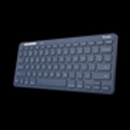 TASTIERA WIRELESS RICARICABILE MULTICONNECT 2 BT + 1 WL 2,4GHZ - PLASTICA RICICLATA 52% - LAYOUT ITALIANO - TRUST LYRA - BLU [25141]