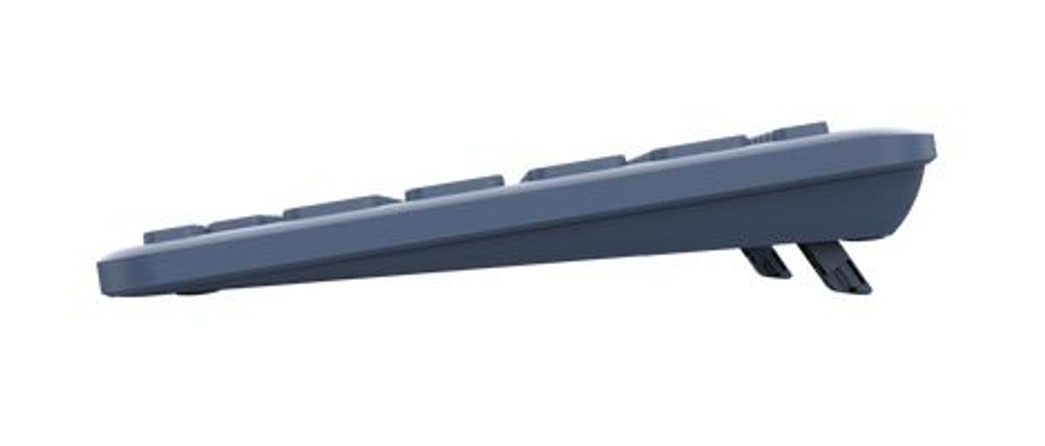 TASTIERA WIRELESS RICARICABILE MULTICONNECT 2 BT + 1 WL 2,4GHZ - PLASTICA RICICLATA 52% - LAYOUT ITALIANO - TRUST LYRA - BLU [25141]