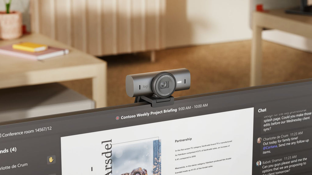 Logitech 960-001530 webcam 8,5 MP 4096 x 2160 Pixel USB 3.2 Gen 1 (3.1 Gen 1) Alluminio, Nero [960-001530]