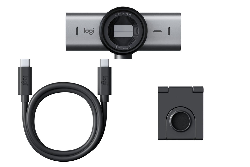 Logitech 960-001530 webcam 8,5 MP 4096 x 2160 Pixel USB 3.2 Gen 1 (3.1 Gen 1) Alluminio, Nero [960-001530]