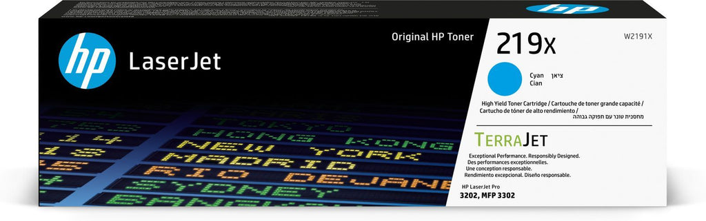 HP Cartuccia toner originale ad alta capacità LaserJet 219X ciano [W2191X]