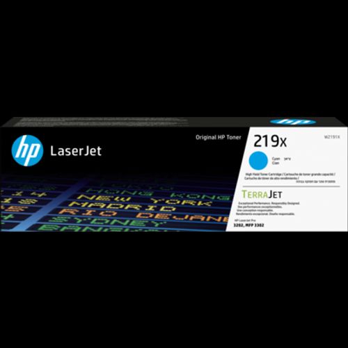 HP Cartuccia toner originale ad alta capacità LaserJet 219X ciano [W2191X]