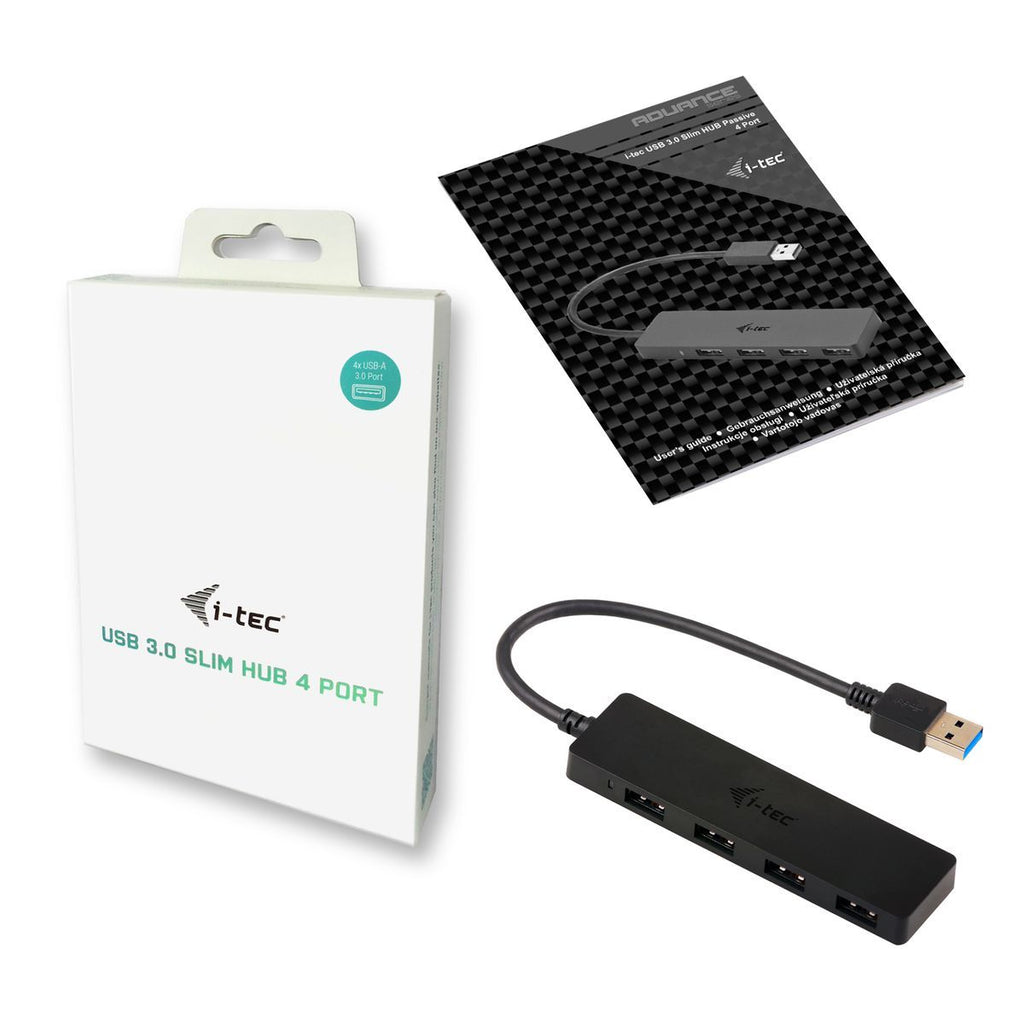 i-tec Advance U3HUB404 hub di interfaccia USB 3.2 Gen 1 (3.1 Gen 1) Type-A 5000 Mbit/s Nero [U3HUB404]