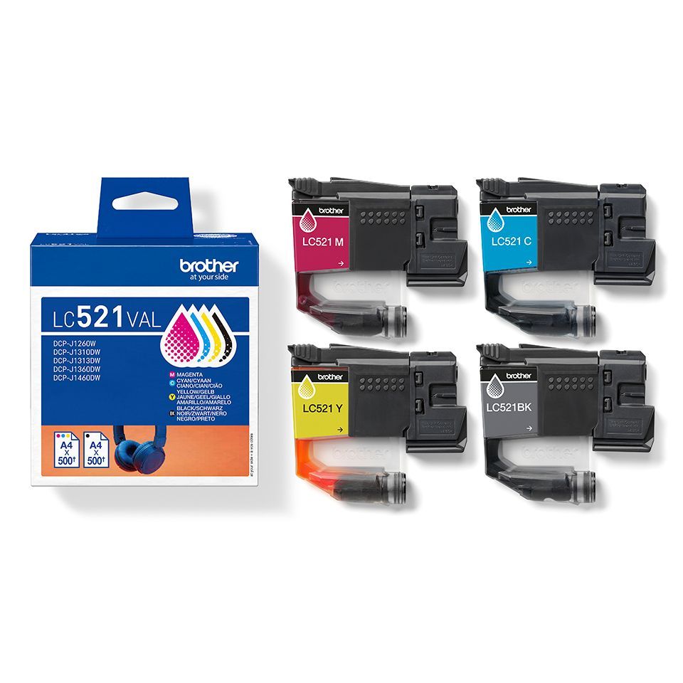 KIT DA 4 CARTUCCE - LC-521VAL - 500 PAGINE [LC521VAL]