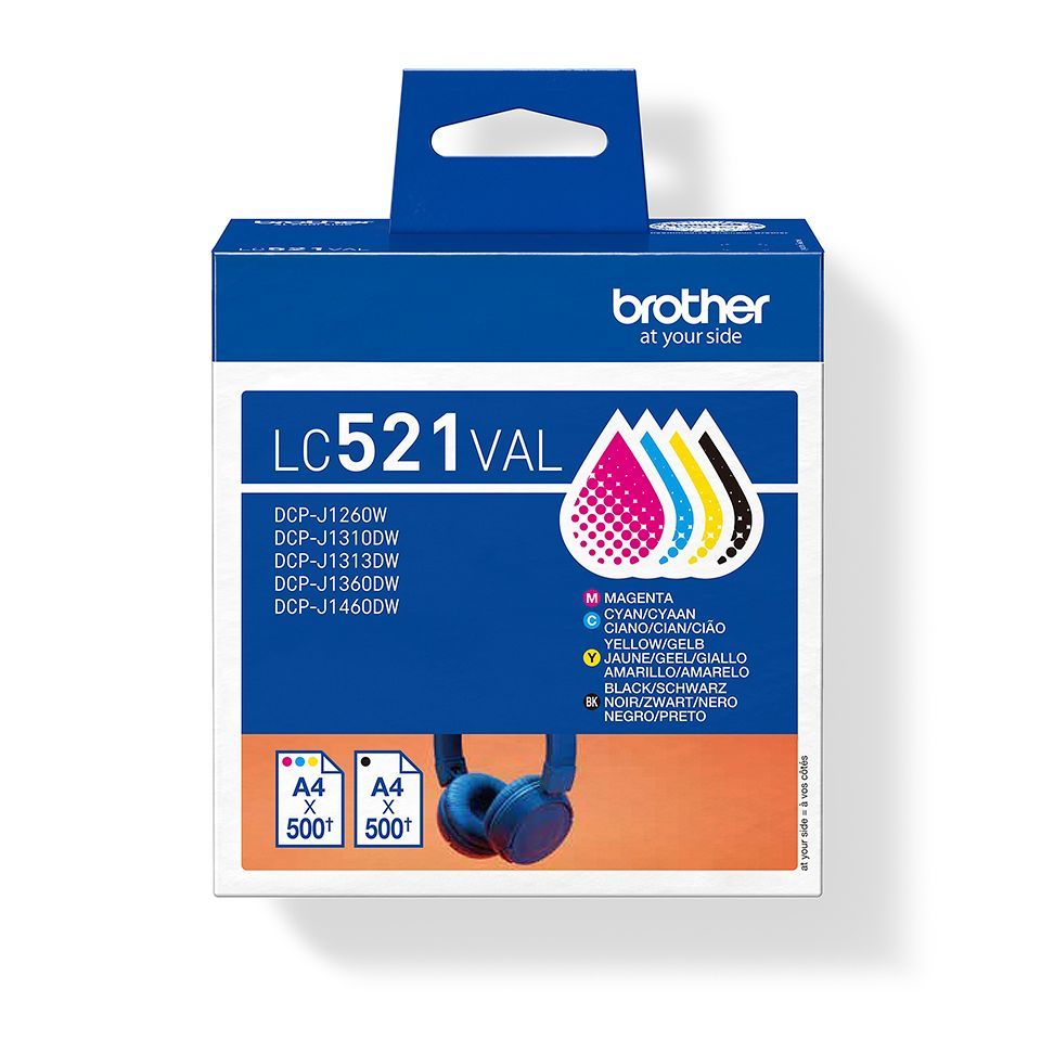 KIT DA 4 CARTUCCE - LC-521VAL - 500 PAGINE [LC521VAL]