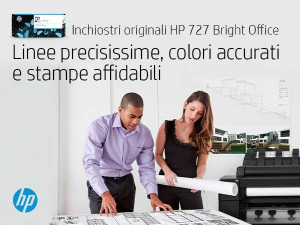 HP Cartuccia inchiostro nero opaco DesignJet 727, 130 ml [B3P22A]