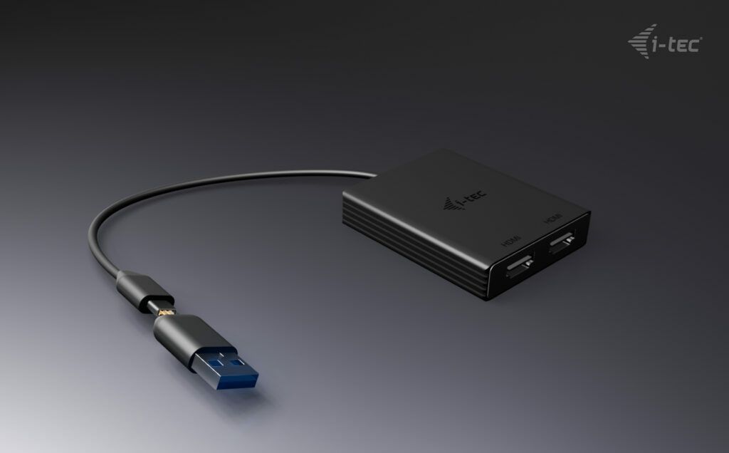 i-tec USB-A/USB-C Dual 4K/60 Hz DisplayPort Video Adapter [CADUAL4KDP]