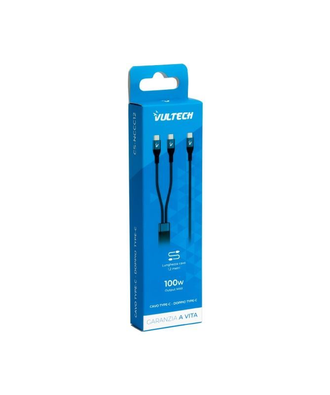 Vultech CS-NCCC12BL cavo USB USB 2.0 1,2 m USB C 2 x USB C Blu [CS-NCCC12BL]