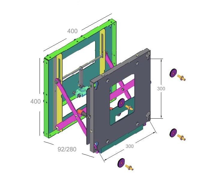 ITB PM4650 Supporto per display espositivi 55,9 cm (22") Argento [PUSH4360]