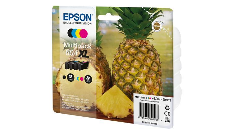 Epson 604XL cartuccia d'inchiostro 4 pz Originale Resa elevata (XL) Nero, Ciano, Magenta, Giallo [C13T10H64010]