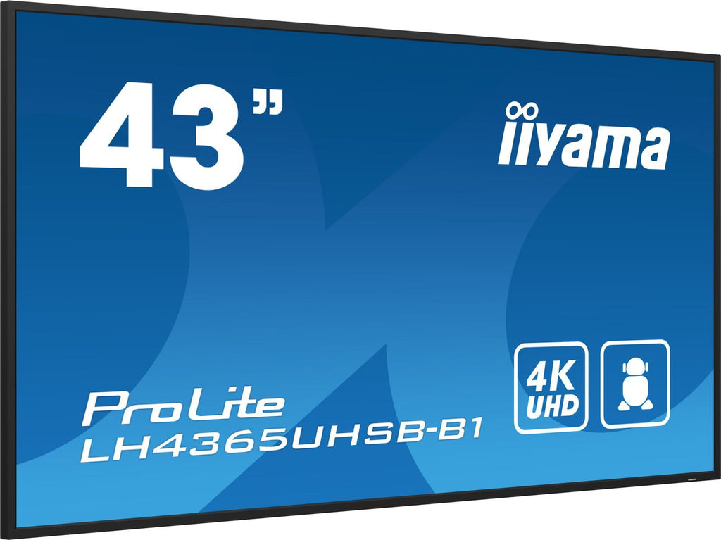 iiyama LH4365UHSB-B1 visualizzatore di messaggi Design chiosco 108 cm (42.5") LED Wi-Fi 800 cd/m 4K Ultra HD Nero Processore integrato Android 11 24/7 [LH4365UHSB-B1]