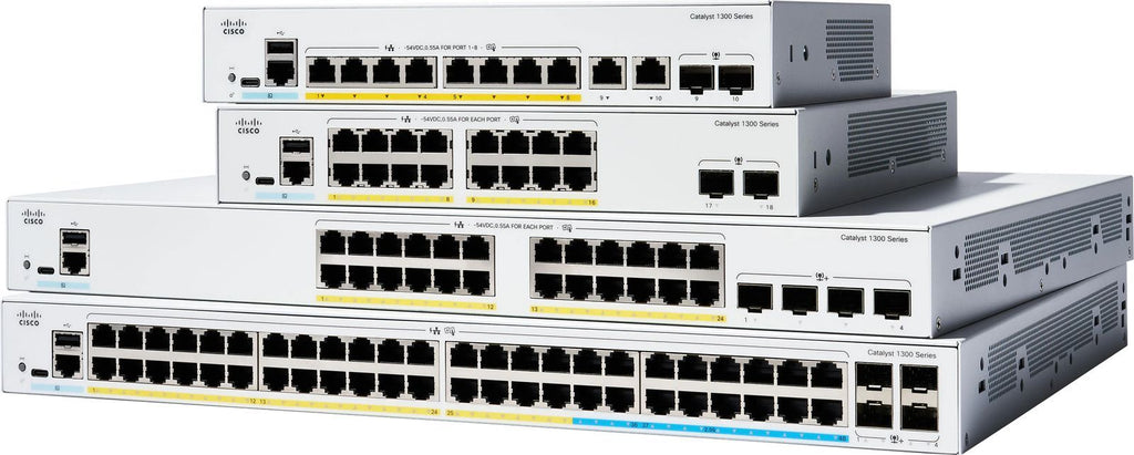 Cisco Catalyst 1300 Gestito L2/L3 Gigabit Ethernet (10/100/1000) Supporto Power over Ethernet (PoE) Grigio [C1300-24FP-4X]