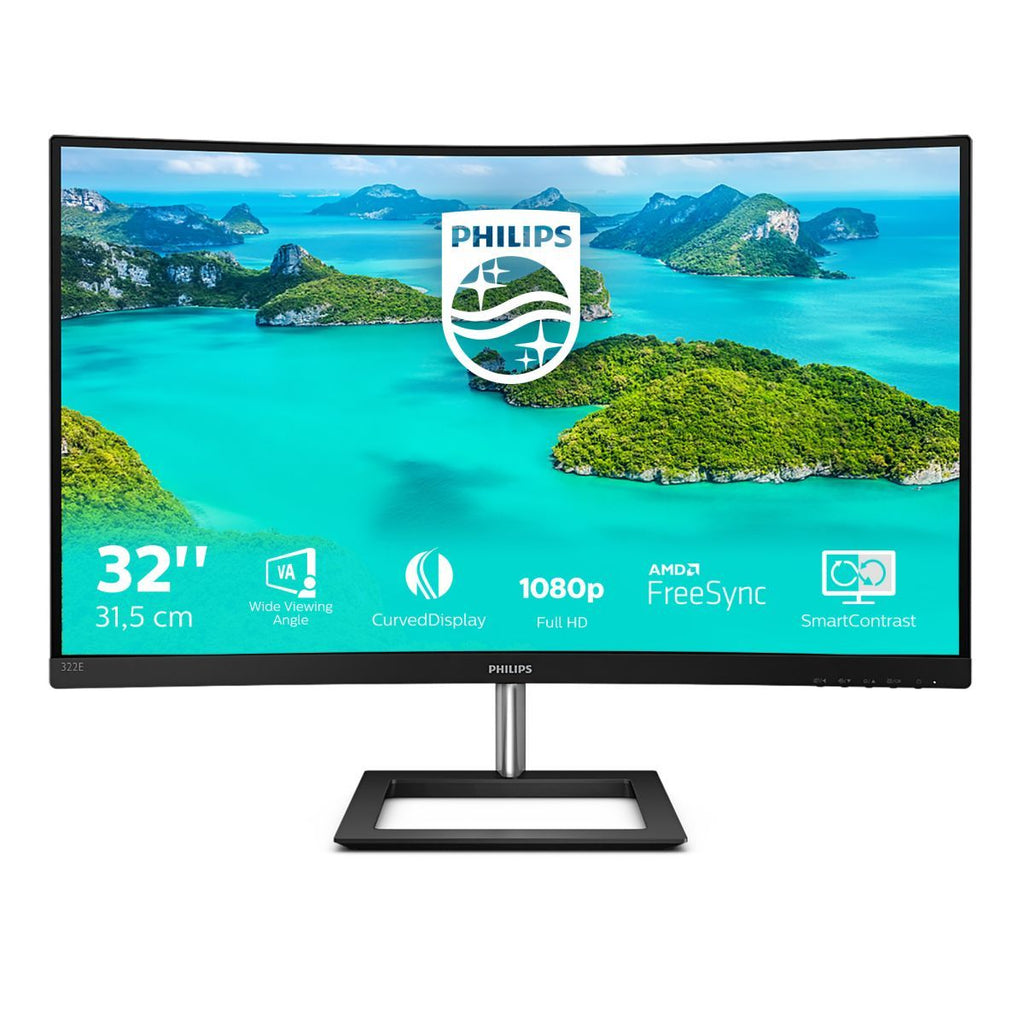 Philips E Line 322E1C/00 LED display 80 cm (31.5") 1920 x 1080 Pixel Full HD LCD Nero [322E1C/00]