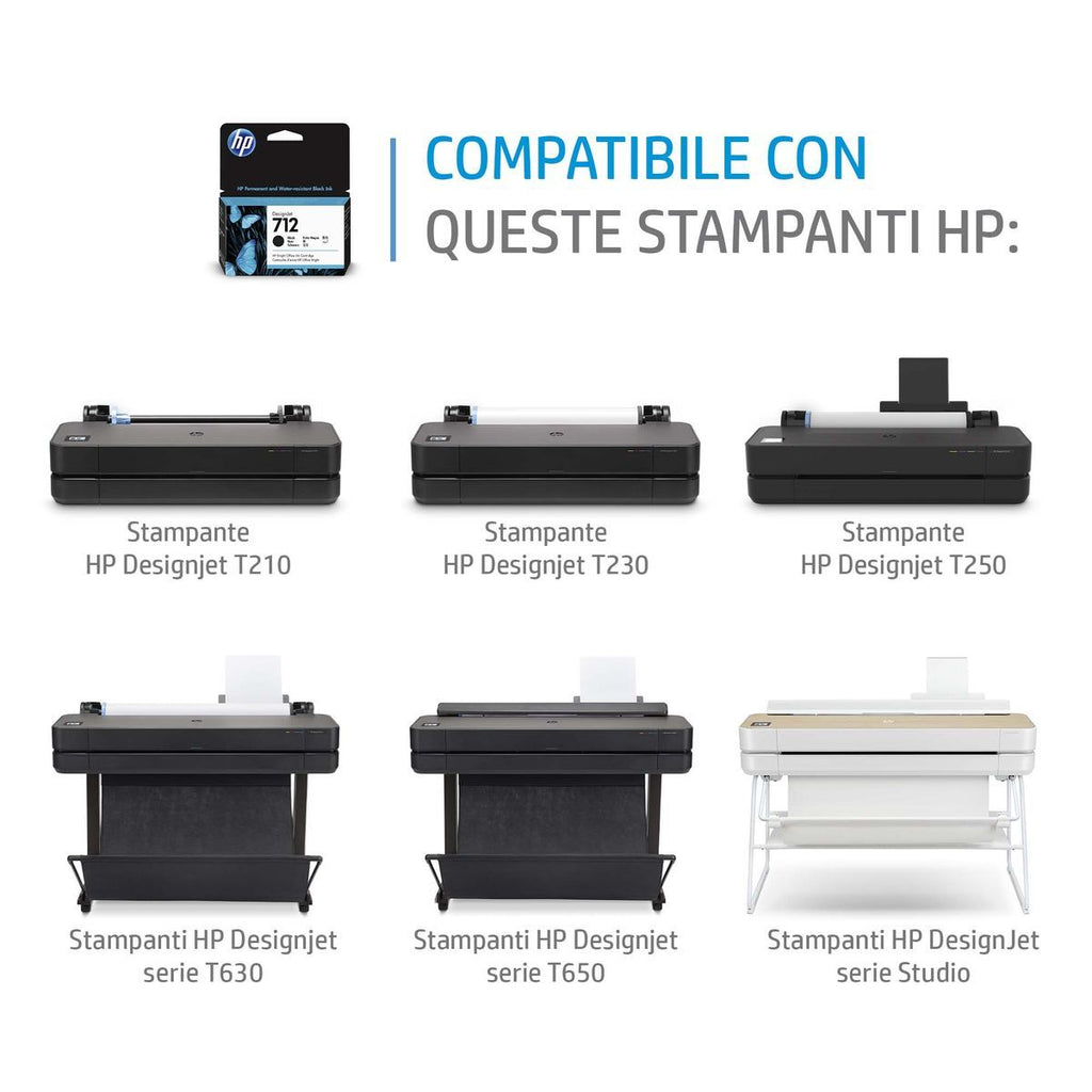 HP Confezione da 3 cartucce di inchiostro giallo originale DesignJet 712 da 29 ml [3ED79A]