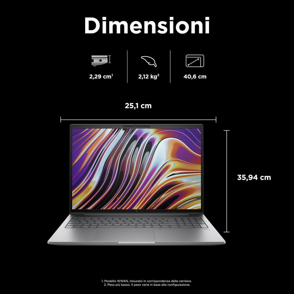 HP ZBook Power G11 Intel Core Ultra 9 185H Workstation mobile 40,6 cm (16") WUXGA 32 GB DDR5-SDRAM 1 TB SSD NVIDIA RTX 1000 Ada Wi-Fi 6E (802.11ax) Windows 11 Pro Grigio [98N73ET#ABZ]