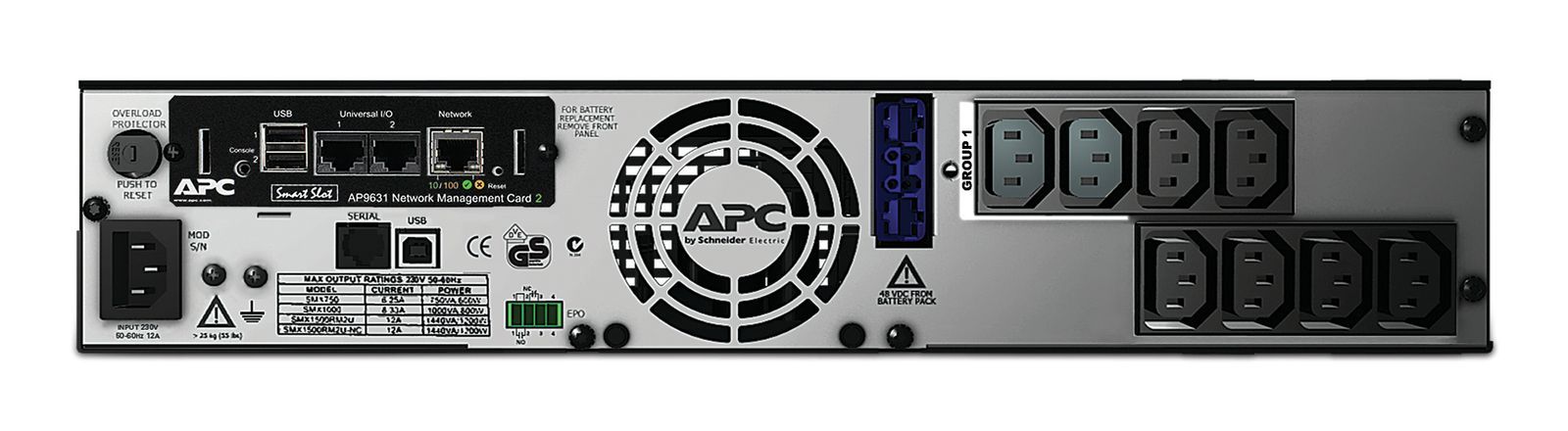 APC SMX750INC gruppo di continuità (UPS) A linea interattiva 0,75 kVA 600 W 10 presa(e) AC [SMX750INC]