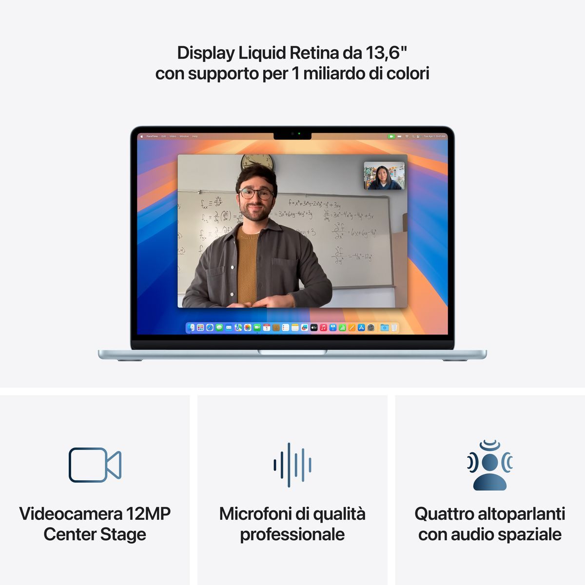 13-inch MacBook Air: Apple M4 chip with 10-core CPU and 10-core GPU, 24GB, 512GB SSD - Sky Blue [MC6V4T/A]