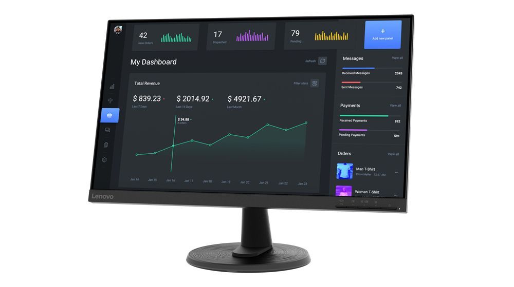 Lenovo C24-40 LED display 60,5 cm (23.8") 1920 x 1080 Pixel Full HD Nero [63DCKAT6EU]