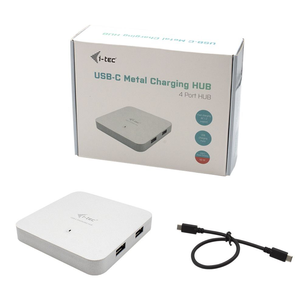 i-tec Metal USB-C Charging HUB 4x USB 3.0 + Power Delivery 60W [C31HUBMETAL4]