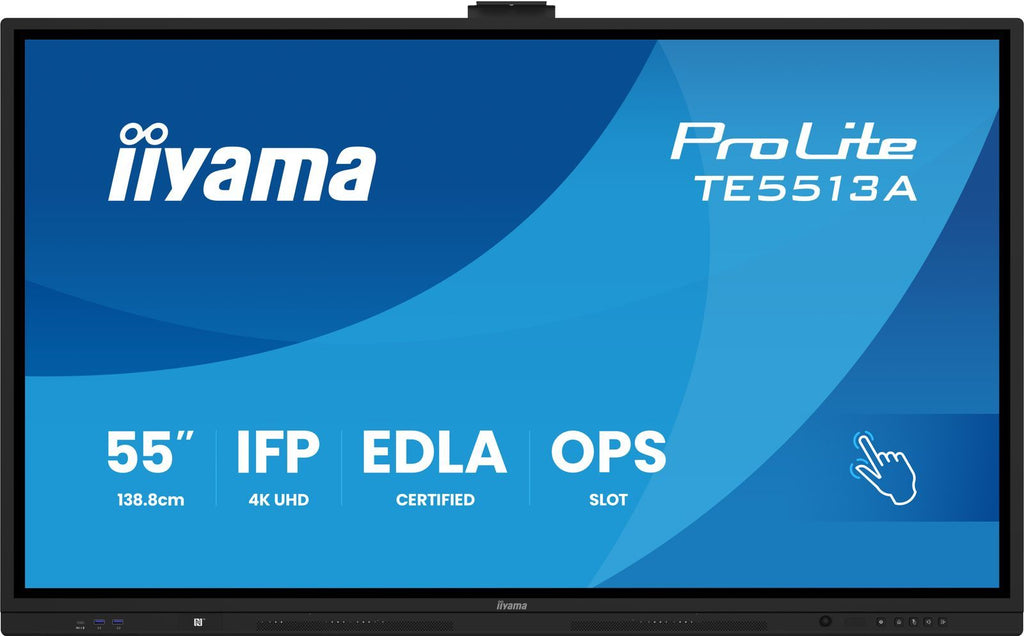 iiyama TE7513A-B1AG visualizzatore di messaggi Pannello piatto interattivo 190,5 cm (75") Wi-Fi 450 cd/m 4K Ultra HD Nero Touch screen Processore integrato Android 18/7 [TE7513A-B1AG]