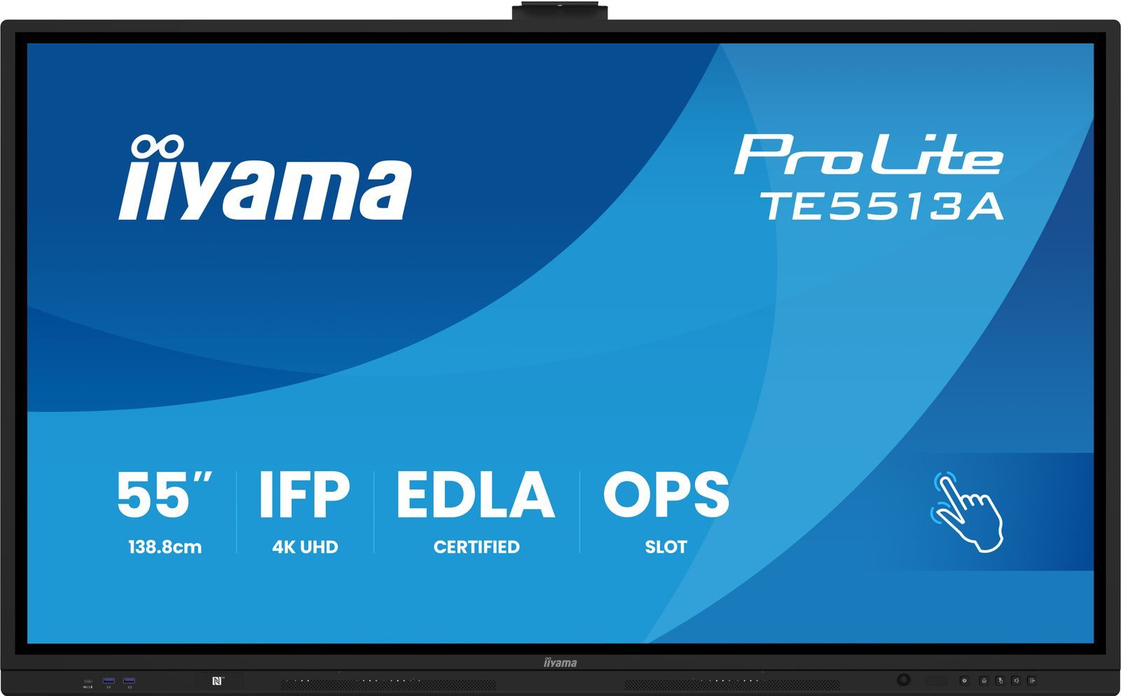 iiyama TE7513A-B1AG visualizzatore di messaggi Pannello piatto interattivo 190,5 cm (75") Wi-Fi 450 cd/m 4K Ultra HD Nero Touch screen Processore integrato Android 18/7 [TE7513A-B1AG]