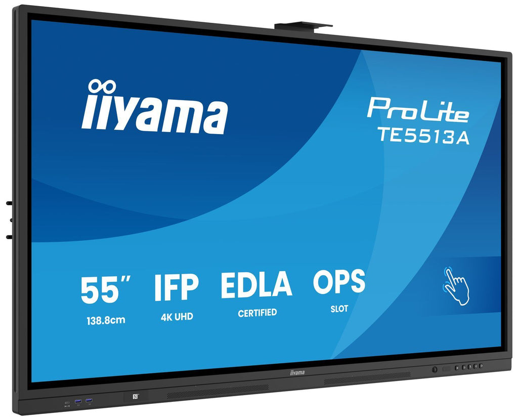 iiyama TE7513A-B1AG visualizzatore di messaggi Pannello piatto interattivo 190,5 cm (75") Wi-Fi 450 cd/m 4K Ultra HD Nero Touch screen Processore integrato Android 18/7 [TE7513A-B1AG]