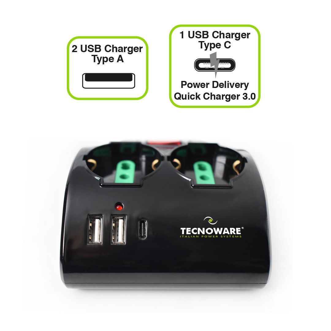 MULTIPRESA DA TAVOLO POWER CLEANER INPUT 10A ITA [FMP4IIGUSB]